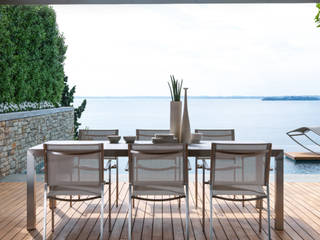 Modern design outdoor stainless steel extendable table Patch Viadurini.co.uk Modern garden Aluminium/Zinc Furniture