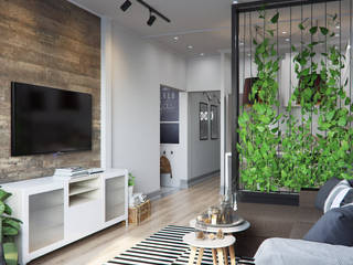 Квартира для музыкантов, Катя Волкова Катя Волкова Scandinavian style living room Wood Wood effect