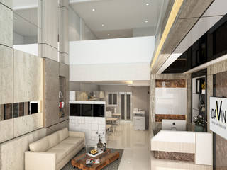 ออกแบบตกแต่งภายใน Home office @ Biz home Onnuch , Davin Interior Co., Ltd Davin Interior Co., Ltd İç bahçe