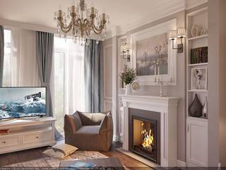 Квартира в классическом стиле, Архи Групп Архи Групп Living room