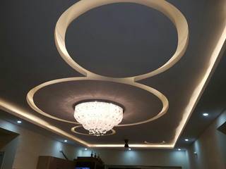 A 3 BHK Flat , Exinfra Projects Exinfra Projects Asian style living room Iron/Steel Accessories & decoration