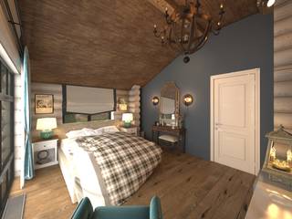РУССКОЕ ШАЛЕ, atmosvera atmosvera Rustic style bedroom Wood Wood effect