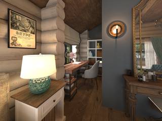 РУССКОЕ ШАЛЕ, atmosvera atmosvera Rustic style study/office Wood Wood effect