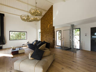 Ristrutturazione soggiorno di villa a Cannes, Costa Azzurra, MBquadro Architetti MBquadro Architetti Ruang Keluarga Modern