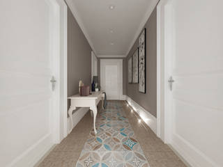 VILLA DG, De Vivo Home Design De Vivo Home Design Mediterranean style corridor, hallway and stairs
