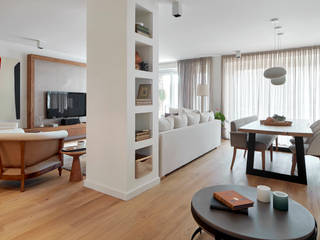 Piso Avenida Sarrià, Deu i Deu Deu i Deu Rustic style living room Solid Wood Wood effect