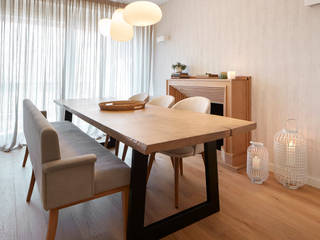 Piso Avenida Sarrià, Deu i Deu Deu i Deu Rustic style dining room Solid Wood Beige