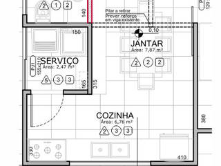 Reforma - Sala de Jantar e Cozinha, Karol Sarnecki - Arquitetura e Interiores Karol Sarnecki - Arquitetura e Interiores Кухни в эклектичном стиле Дерево Эффект древесины