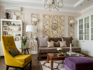 Квартира в Москве, N-HOME | Ната Хатисашвили N-HOME | Ната Хатисашвили Eclectic style living room