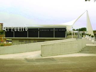 Vadorrey - Proyecto de edificio para servicios y embarcadero en la ribera del Ebro, Zaragoza., Arkin Arkin 商業空間 コンクリート