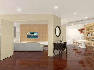 Apartamento BH, ZEP Arquitetura ZEP Arquitetura ห้องนั่งเล่น ไม้ Wood effect