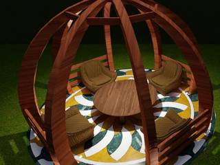 Outdoor Shade Structure : Gazebo Design, Studio Machaan Studio Machaan Балкон и терраса в стиле модерн