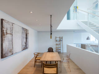 陽明山鄭宅 House C, 何侯設計 Ho + Hou Studio Architects 何侯設計 Ho + Hou Studio Architects Minimalistische Esszimmer