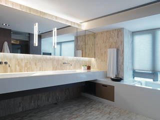 陳宅 Chen Residence, 何侯設計 Ho + Hou Studio Architects 何侯設計 Ho + Hou Studio Architects Modern Bathroom