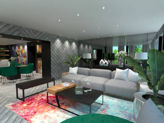 Private House, Tiago Martins - 3D Tiago Martins - 3D Salas de estilo tropical