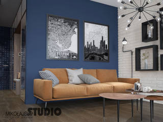 Industrialne Zabłocie , MIKOŁAJSKAstudio MIKOŁAJSKAstudio Industrial style living room