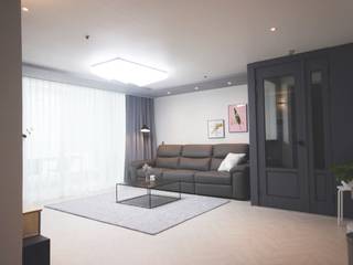 인천 부평 모던한 32평 아파트 신혼집 홈스타일링, homelatte homelatte Modern living room