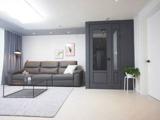 인천 부평 모던한 32평 아파트 신혼집 홈스타일링, homelatte homelatte Modern living room