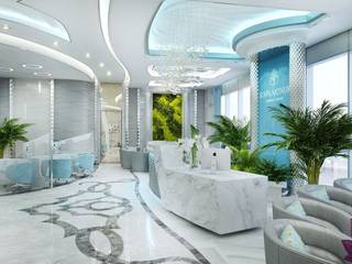 ​ Clinic Interior design of Katrina Antonovich, Luxury Antonovich Design Luxury Antonovich Design Modern Corridor, Hallway and Staircase