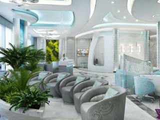 ​ Clinic Interior design of Katrina Antonovich, Luxury Antonovich Design Luxury Antonovich Design Modern Corridor, Hallway and Staircase