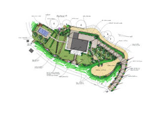 CROQUIS - ETUDES - CONCEPTION, Agence MORVANT & MOINGEON Agence MORVANT & MOINGEON Jardines de estilo moderno