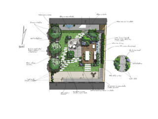 CROQUIS - ETUDES - CONCEPTION, Agence MORVANT & MOINGEON Agence MORVANT & MOINGEON Modern style gardens