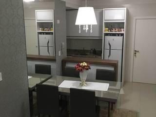 Decoração Apto, Thaís Loureiro Thaís Loureiro Modern Yemek Odası