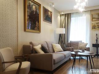 Apartament w sercu Krakowa, MIKOŁAJSKAstudio MIKOŁAJSKAstudio Salas de estilo ecléctico