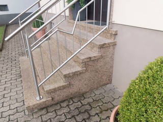 Natursteintreppe in Lauterbach, BOOR Bäder, Fliesen, Sanitär BOOR Bäder, Fliesen, Sanitär Rustic style houses Granite