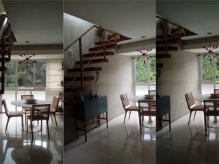 duplex em laranjeiras 01, Margareth Salles Margareth Salles Ruang Makan Modern Beton