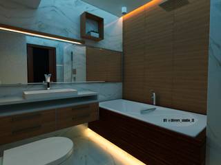 Ванная комната, Diveev_studio#ZI Diveev_studio#ZI Ванная комната в стиле минимализм