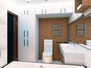 Ванная комната, Diveev_studio#ZI Diveev_studio#ZI Ванная комната в стиле минимализм