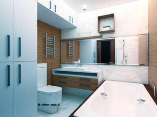 Ванная комната, Diveev_studio#ZI Diveev_studio#ZI Minimalist style bathroom