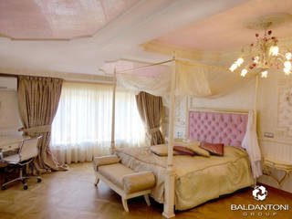 Camere da letto con testiera imbottita, Baldantoni Group Baldantoni Group Camera da letto moderna Legno Rosa