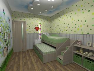 homify Minimalist nursery/kids room Green