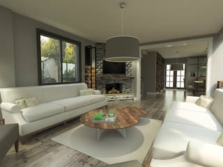 Urla Villa Projesi, CY MİMARLIK CY MİMARLIK Country style living room