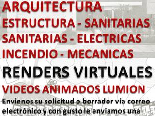 ​DIBUJO DE PLANOS 40 $ DELINEANTES ARQUITECTO DISEÑOS PROYECTOS RENDERS FOTO-REALISMO EN 100 $ VIDEOS RECORRIDOS VIRTUALES ANIMADOS EN 400 $. LUMION , Espacio 1 Arquitectura c.a. Espacio 1 Arquitectura c.a. Nowoczesny ogród zimowy Beton