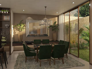 Villas T, Taller Interno Taller Interno Tropical style dining room