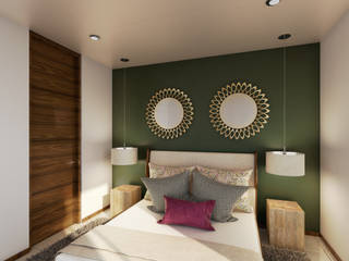 Villas T, Taller Interno Taller Interno Tropical style bedroom