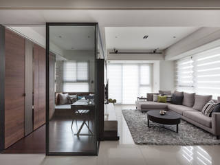 台北洪宅, 域見室所設計 MIEMASU INTERIOR DESIGN 域見室所設計 MIEMASU INTERIOR DESIGN Ruang Keluarga Modern