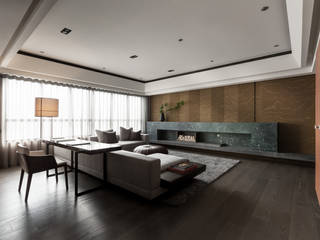 雙水灣, 域見室所設計 MIEMASU INTERIOR DESIGN 域見室所設計 MIEMASU INTERIOR DESIGN Ruang Keluarga Gaya Asia