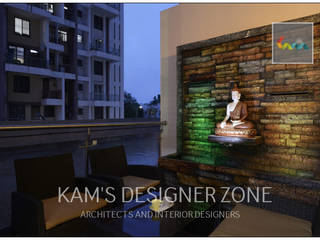 Apartment in Pharande L- Axis, KAMS DESIGNER ZONE KAMS DESIGNER ZONE Balcones y terrazas de estilo moderno