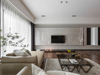 鄉林淳青, 賀澤室內設計 HOZO_interior_design 賀澤室內設計 HOZO_interior_design Eclectic style living room