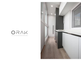 월곡동 두산위브 아파트 / 33평형 아파트 인테리어, 오락디자인 오락디자인 Moderner Balkon, Veranda & Terrasse