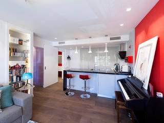 Reforma de apartamento en Madrid., Arkin Arkin Modern Kitchen Wood Purple/Violet