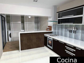 Atelier-2, Ingenieros y Arquitectos Continentes Ingenieros y Arquitectos Continentes Minimalist kitchen Marble