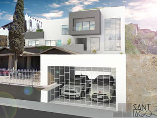 Casa-Habitación EC, SANT1AGO arquitectura y diseño SANT1AGO arquitectura y diseño ミニマルな 家 コンクリート 白色