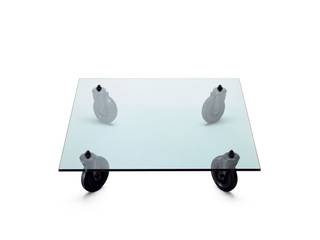 Table Tavolo con Ruote - Fontana Arte, Création Contemporaine Création Contemporaine Тераса Скло