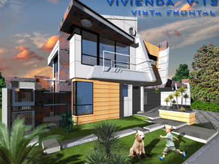 Vivienda unifamiliar V12., EISEN Arquitectura + Construccion EISEN Arquitectura + Construccion Scandinavian style houses Concrete