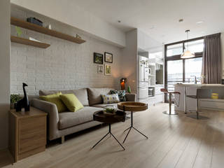 流動flow, 耀昀創意設計有限公司/Alfonso Ideas 耀昀創意設計有限公司/Alfonso Ideas Scandinavian style living room